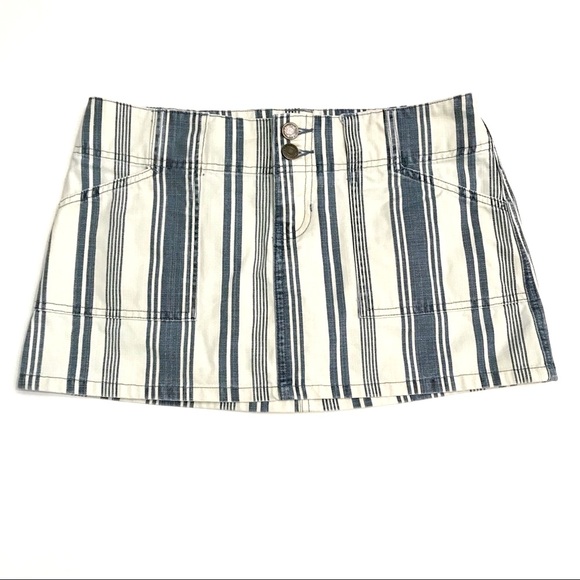 Abercrombie & Fitch Dresses & Skirts - A&F Denim Micro Mini Skirt with Stripes